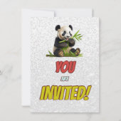 Niedlicher Panda-Bär zum Geburtstag einladen Einladung (Rückseite)