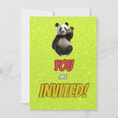 Niedlicher Panda-Bär zum Geburtstag einladen Einladung (Rückseite)