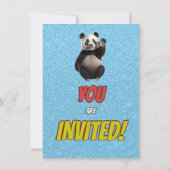 Niedlicher Panda-Bär zum Geburtstag einladen Einladung (Rückseite)