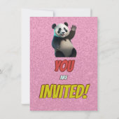 Niedlicher Panda-Bär zum Geburtstag einladen Einladung (Rückseite)