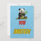 Niedlicher Panda-Bär zum Geburtstag einladen Einladung (Rückseite)