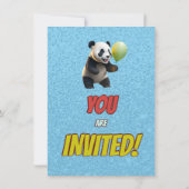 Niedlicher Panda-Bär zum Geburtstag einladen Einladung (Rückseite)