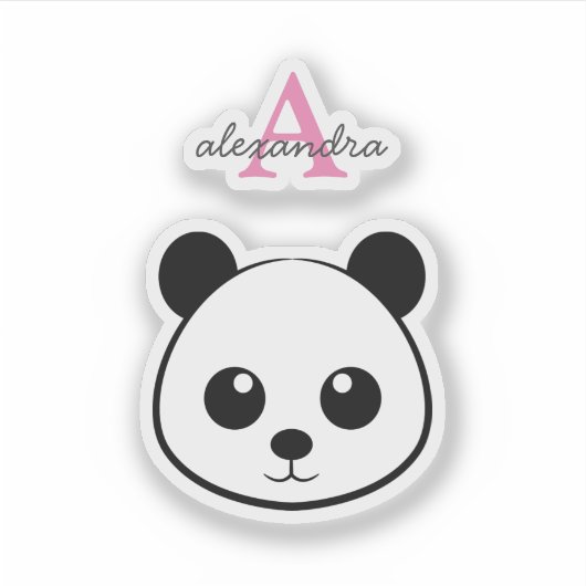 Niedlicher Panda-Bärendrahm Aufkleber (Vorderseite)