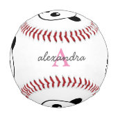 Niedlicher Panda-Bärendrahm Baseball (Rückseite)