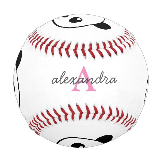 Niedlicher Panda-Bärendrahm Baseball (Vorderseite)