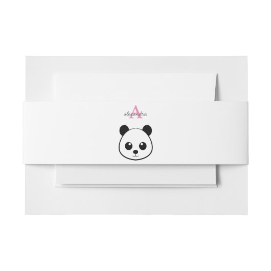 Niedlicher Panda-Bärendrahm Einladungsbanderole (Vorderseite Beispiel)