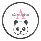 Niedlicher Panda-Bärendrahm Eishockey Puck (Vorderseite)