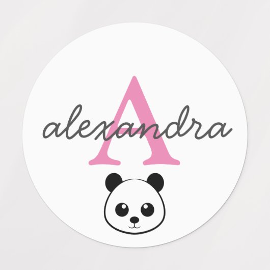Niedlicher Panda-Bärendrahm Etiketten (Design 2)