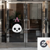 Niedlicher Panda-Bärendrahm Fensteraufkleber (Büro Tür)