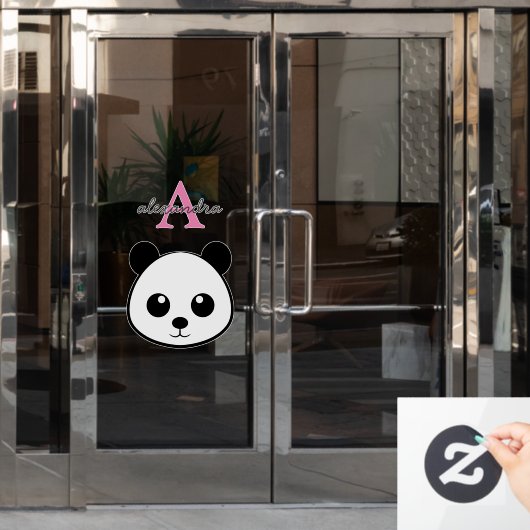 Niedlicher Panda-Bärendrahm Fensteraufkleber (Büro Tür)
