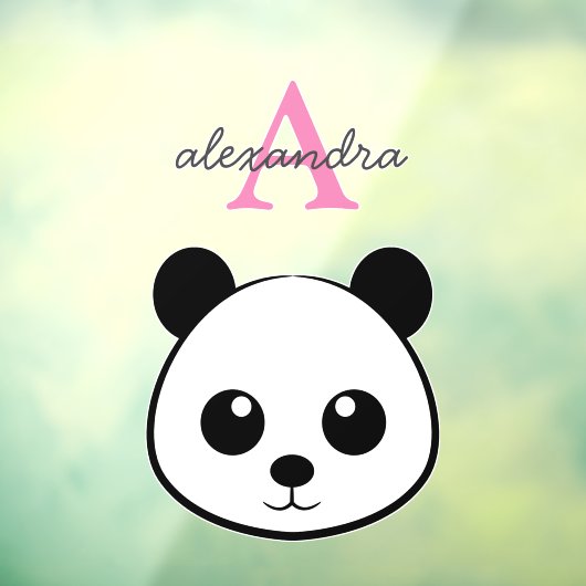 Niedlicher Panda-Bärendrahm Fensteraufkleber (Blatt 3)