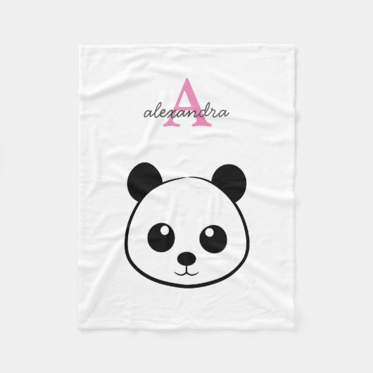Niedlicher Panda-Bärendrahm Fleecedecke (Vorderseite)