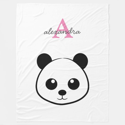 Niedlicher Panda-Bärendrahm Fleecedecke (Vorderseite)