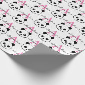 Niedlicher Panda-Bärendrahm Geschenkpapier (Ecke)