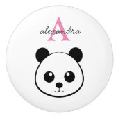 Niedlicher Panda-Bärendrahm Keramikknauf (Vorderseite)