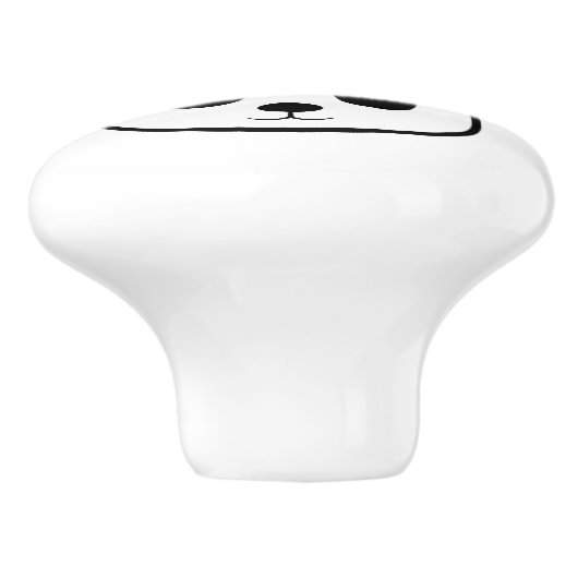 Niedlicher Panda-Bärendrahm Keramikknauf (Seitenansicht)