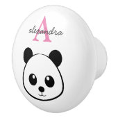 Niedlicher Panda-Bärendrahm Keramikknauf (Rechts)