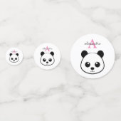 Niedlicher Panda-Bärendrahm Konfetti (Vorderseiten)