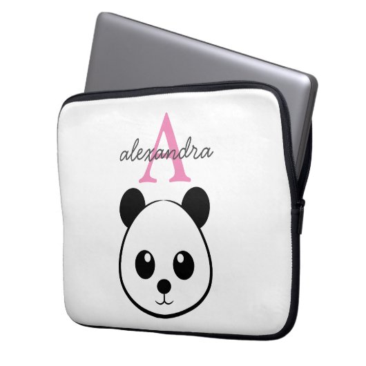 Niedlicher Panda-Bärendrahm Laptopschutzhülle (Vorderseite Links)