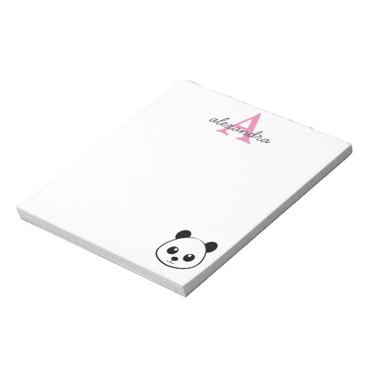 Niedlicher Panda-Bärendrahm Notizblock (Rotiert)