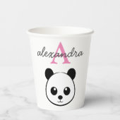 Niedlicher Panda-Bärendrahm Pappbecher (Rückseite)