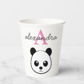 Niedlicher Panda-Bärendrahm Pappbecher (Vorderseite)