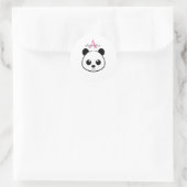 Niedlicher Panda-Bärendrahm Runder Aufkleber (Tasche)