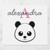 Niedlicher Panda-Bärendrahm Schaumweinetikett (Einzelnes Label)