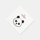 Niedlicher Panda-Bärendrahm Serviette (Ecke)
