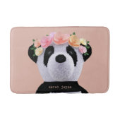 Niedlicher Panda Bärentier Custom Peach Giro Bath Badematte (Vorderseite)