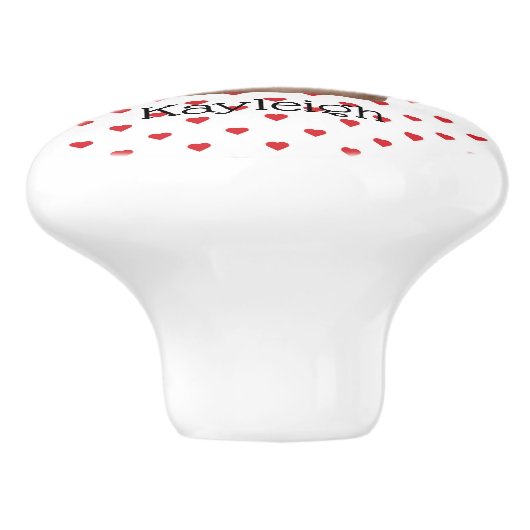 Niedlicher Panda-Bärenumschlag mit Rose Keramikknauf (Seitenansicht)