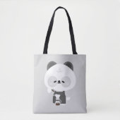 Niedlicher Panda-Barista Tasche (Vorderseite)
