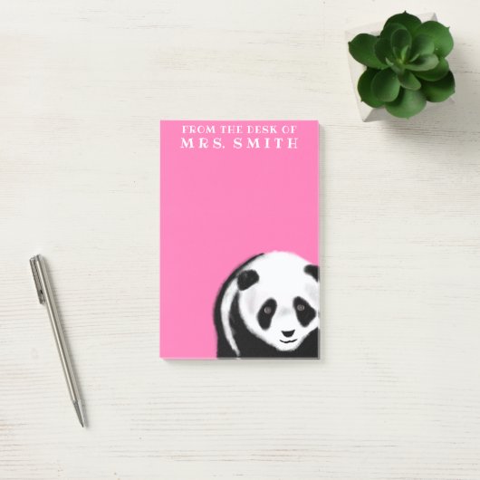 Niedlicher Panda-Bärn-Schullehrer Post-it Klebezettel (Büro)