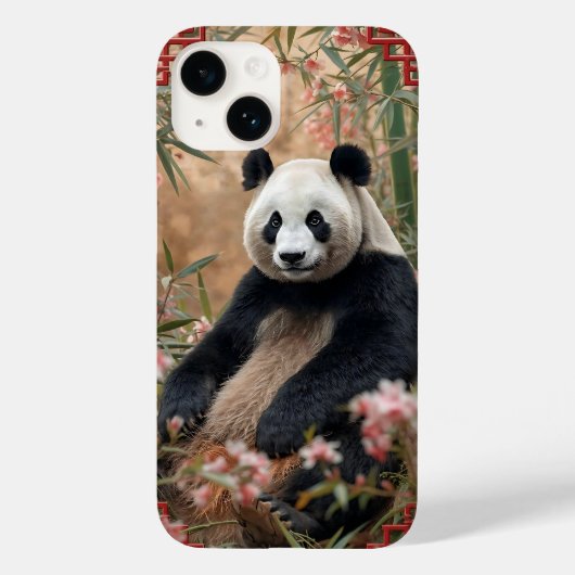 Niedlicher Panda Bear Bamboo Art Case-Mate iPhone Hülle (Rückseite)
