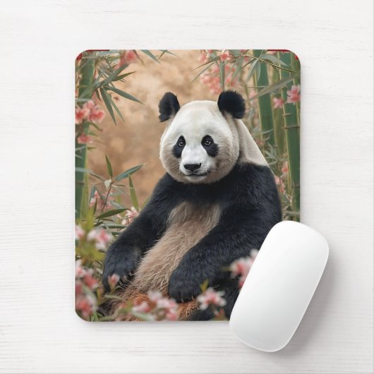 Niedlicher Panda Bear Bamboo Art Mousepad (Mit Mouse)