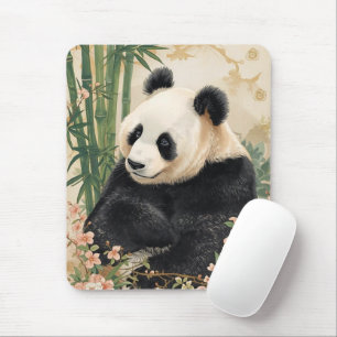 Niedlicher Panda Bear Bamboo Art Mousepad