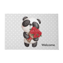 Niedlicher Panda Bear Carry Bouquet von Rose Willk