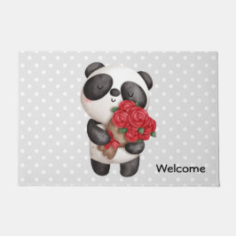 Niedlicher Panda Bear Carry Bouquet von Rose Willk Fußmatte