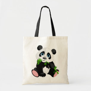 Niedlicher Panda Bear Cartoon Tragetasche