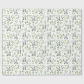 Niedlicher Panda Bear Cub Bamboo Grüne Deko Geschenkpapier (Flach)