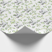 Niedlicher Panda Bear Cub Bamboo Grüne Deko Geschenkpapier (Ecke)
