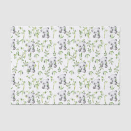 Niedlicher Panda Bear Cub Bamboo Grüne Deko Seidenpapier