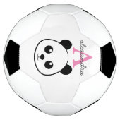 Niedlicher Panda Bear Custom Monogram - Personalis Fußball (Gedreht)