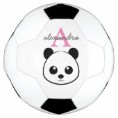 Niedlicher Panda Bear Custom Monogram - Personalis Fußball (Vorderseite)