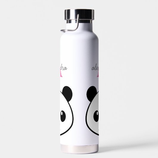 Niedlicher Panda Bear Custom Monogram Water Flasch Trinkflasche (Rechts)