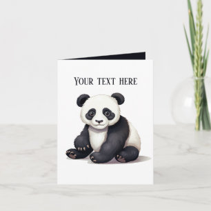 Niedlicher Panda-Bear fügt Text jedem Zweck hinzu Karte
