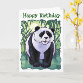 Niedlicher Panda Bear Happy Birthday Karte (Gelbe Blume)