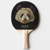 Niedlicher Panda Bear Nature Animal Personalisiert Tischtennis Schläger (Rückseite)