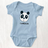 Niedlicher Panda Bear Personalisierter Name Baby Strampler