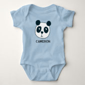 Niedlicher Panda Bear Personalisierter Name Baby Strampler (Vorderseite)